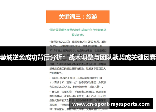 蓉城逆袭成功背后分析：战术调整与团队默契成关键因素