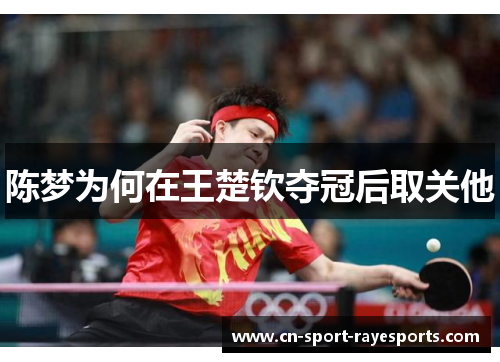 陈梦为何在王楚钦夺冠后取关他 陈梦为何在王楚钦夺冠后取关他